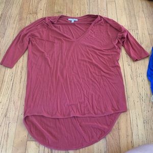 rust colored top